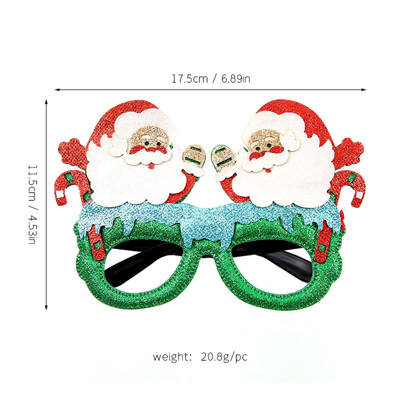 Cartoon Christmas Glasses - Festive Dress-Up Props for Kids & Adults