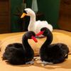 Игрушка-гусь из плюша, набитая кукла черного и белого цвета, как настоящая плюшевая игрушка, подарок девушке, мужчине, декор для дома