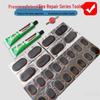 Inner Tube and Tire Repair Kit for Bicycles, Motorcycles, and Electric Vehicles includes Patches, Glue, and Tools.