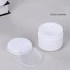 White Refillable Bottles For Travel Face Cream Lotion Cosmetic Container Plastic Empty Makeup Jar Pot 10/20/30/50/100/150/250G