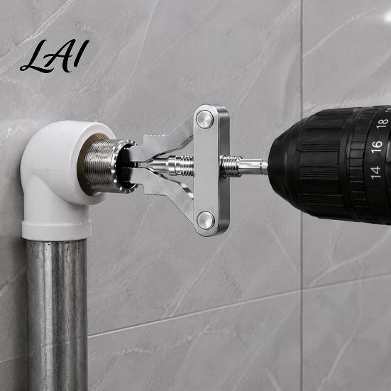 Plumbing Repair Tool Broken Pipe Extractor for 1/2 3/4 And 1 Inch Pipes Hardened Steel Damaged Valve Joint Removal Thread Remover with 1/4 Hex Shank