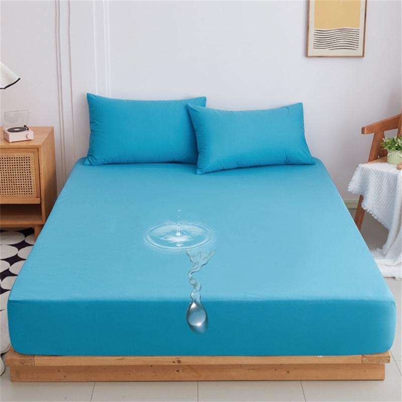 Супер водонепроницаемая простыня на резинке, комплект постельного белья, чехол для матраса, водонепроницаемое покрывало, покрывало с эластичной лентой, защитный чехол для матраса