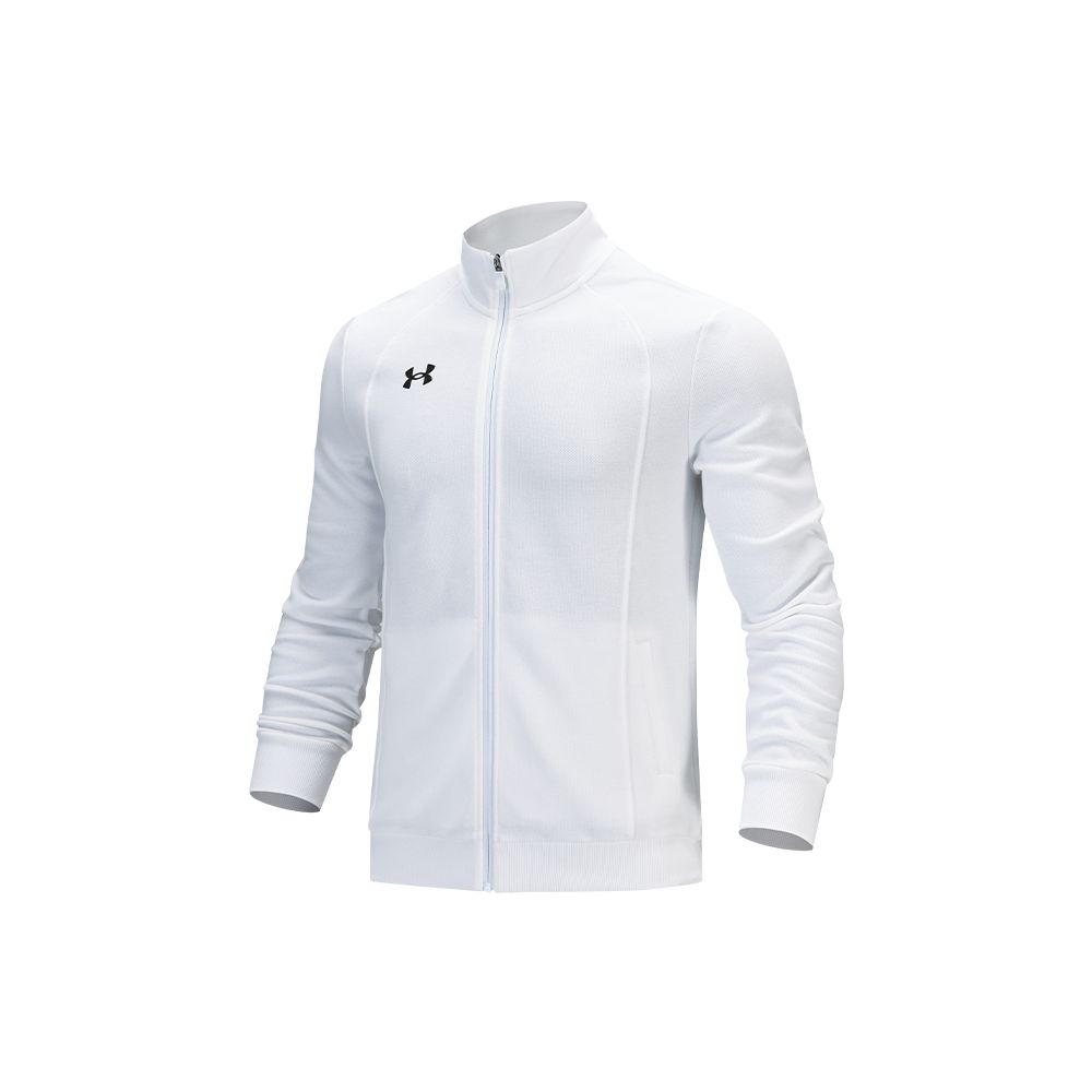 Under Armour Спортивная тренировочная вязаная куртка с воротником-стойкой и логотипом для мужчин, белая 21600307-100