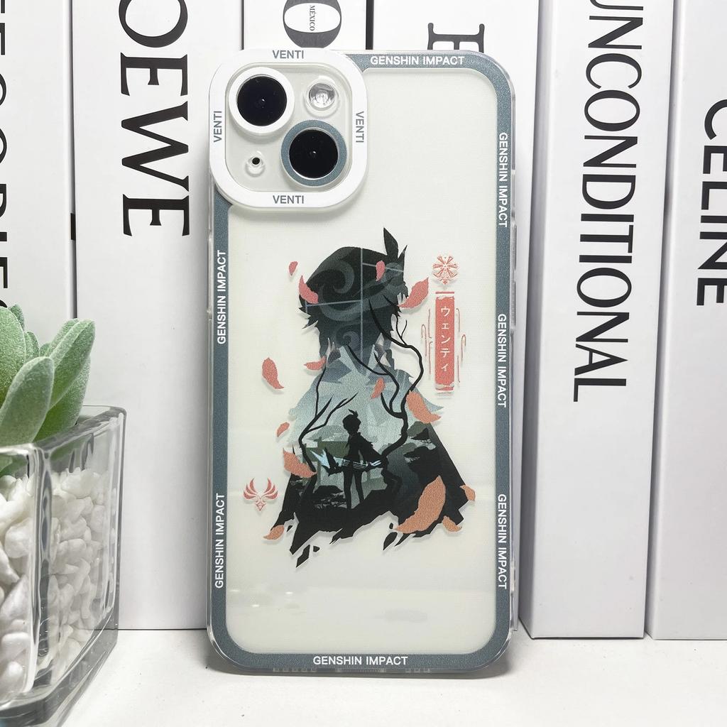 Чехол для телефона Genshin Impact для iPhone 16 15 14 13 12 11 Pro Max Mini XS X XR SE 7 8 Plus Ху Тао Чжун Ли Райдэн Эйген Сяо Funda