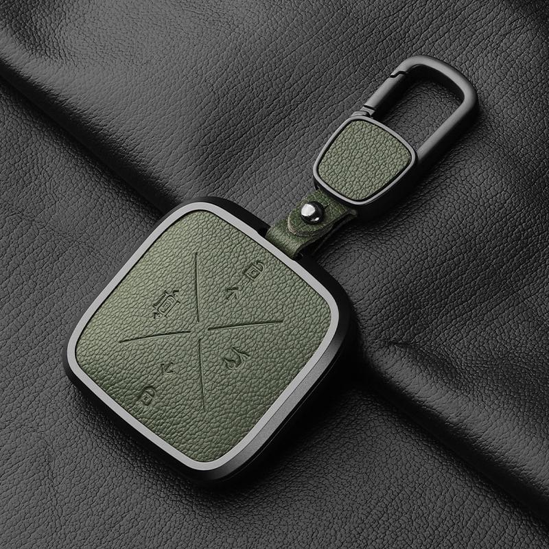 Для Zeekr 001 007 7X X 009 Чехол для ключа Пряжка Bluetooth-карта Чехол для ключа Автомобильные аксессуары из натуральной козьей кожи Чехол для автомобильного ключа Модификация