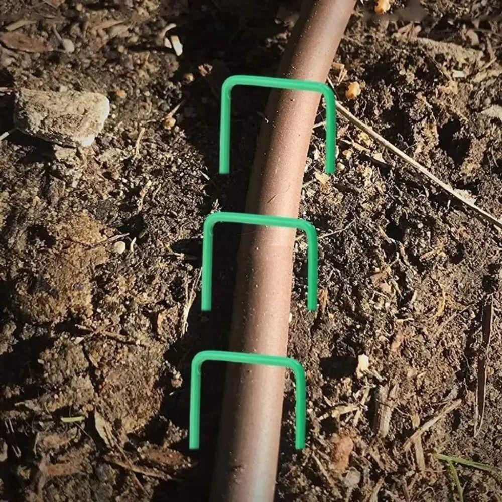 Bend-free U-shaped Garden Nail Durable and Sturdy Fence Tubing Stakes Sod Pins  Plastic Films