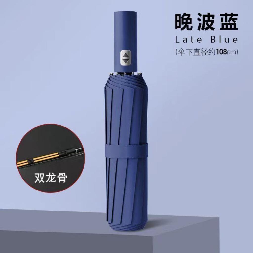 Automatic Reinforcement Black Plastic Umbrella Sun Folding Umbrella