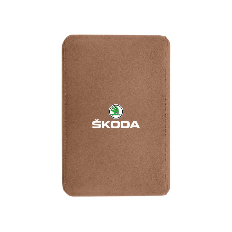 ADV1 Car Armrest Box Pad Suede Handrail Increase Height Mat For Skoda Octavia A5 Mk3 Fabia Kamiq Kodiaq Karoq Rapid Yeti Superb Scala