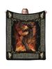 Gothic Flying Dragon Print Flannel Soft Cozy Blanket Warm And Comfortable Blanket For Travel Living Room Office Sofa Chair Bed