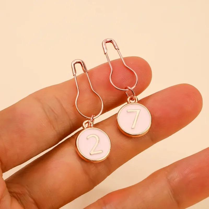 10Pcs/Pack Knitting ToolsKnitting Sweater Stitch MarkersSweater CounterMarker NumbersDon't Button Accessories