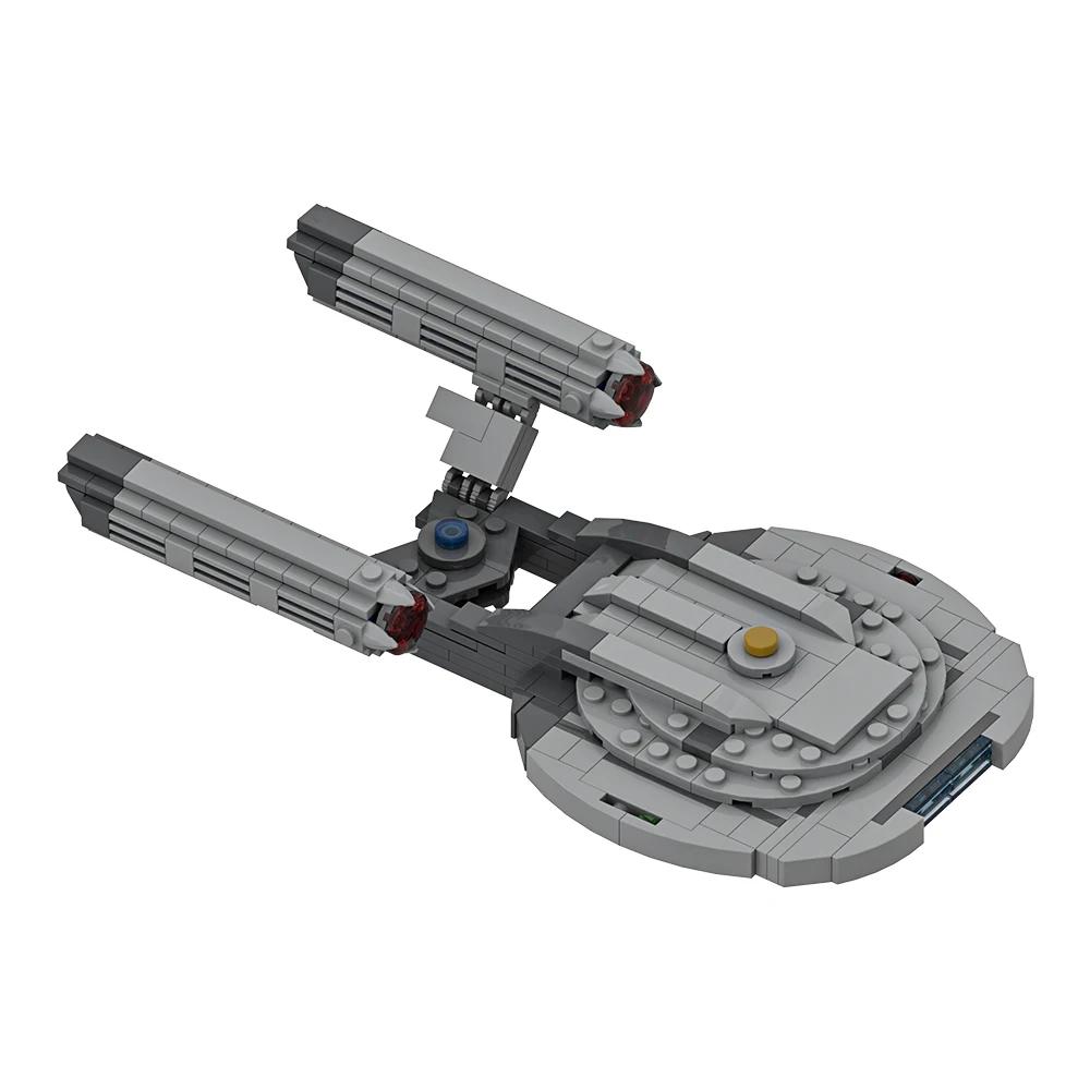 Gobricks MOC Космический Трек NX-01 Энтерпрайз Модель из Кубиков Серия Временной Шкалы USS NX-01 Энтерпрайз Строительные Блоки Космическая Образовательная Игрушка