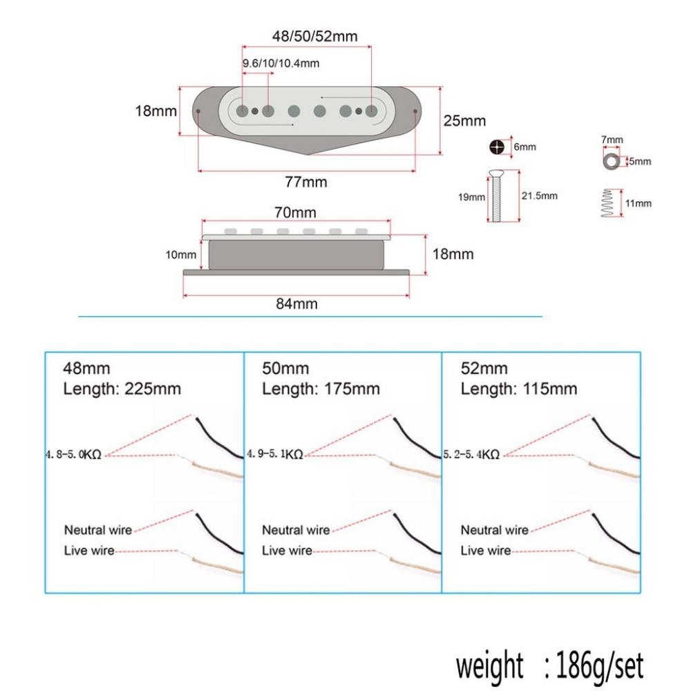 Звукосниматель для электрогитары Baoblaze Alnico 5 Strat ST SQ Аксессуары для гитары