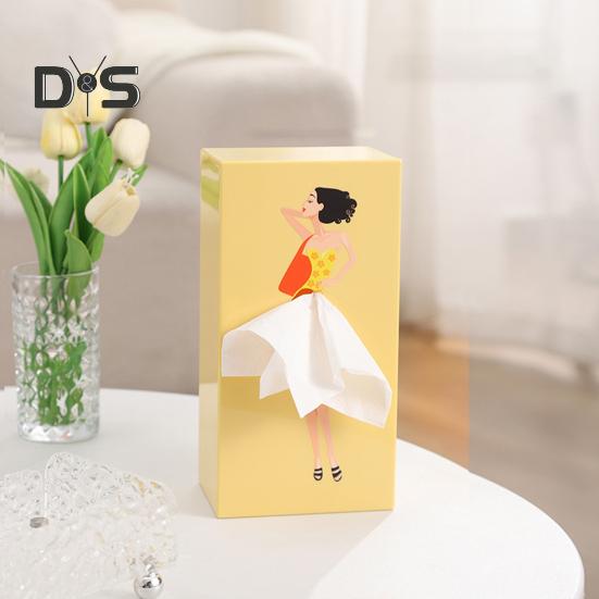 Face Towel Container Storage Box Large Capacity Dustproof Desktop/Wall-Mounted Tissue Storage Bin Paper Dispenser Decoration