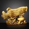 Фэншуй Чистая Медная Рыба Орнамент Золотой Дракон Рыба Сокровище Чаша Гостиная Офисный Стол Талисман Богатства Украшение