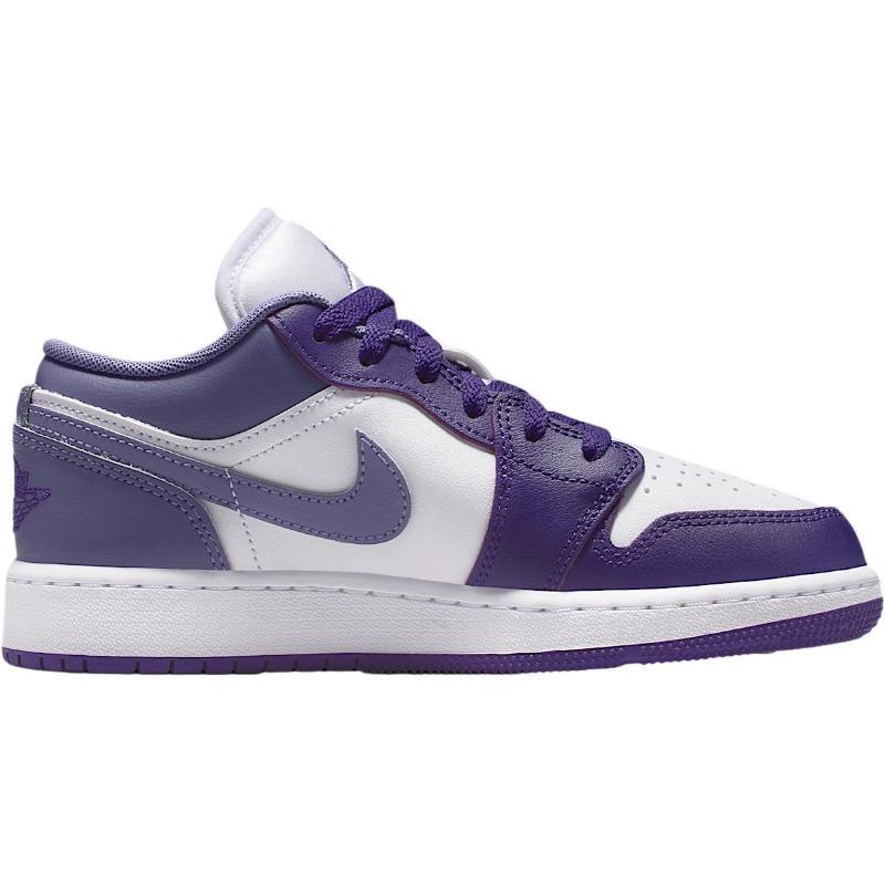 Кроссовки Air Jordan 1 GS низкие кожаные детские court purple унисекс 553560-551