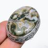 Океанический Яшма Ручной работы Серебро 925 пробы Подарок Ювелирное изделие Кольцо Размер 7 a2c84