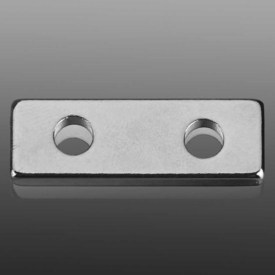 30x10x5 мм N35 кубовидный супер сильный редкоземельный неодимовый магнит на холодильник с двумя отверстиями