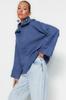 Women's Fashionable Stylish Sweater Stone Wide Fit Soft Textured Zippered Knitwear Sweater