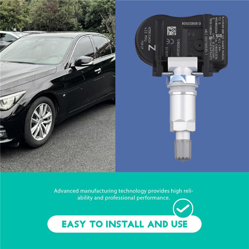 4Pcs Car TPMS Sensor 40700-3JA0A For Infiniti Q50 Q60 Nissan Altima Pathfinder Tire Pressure Sensor Monitoring System-A87Q