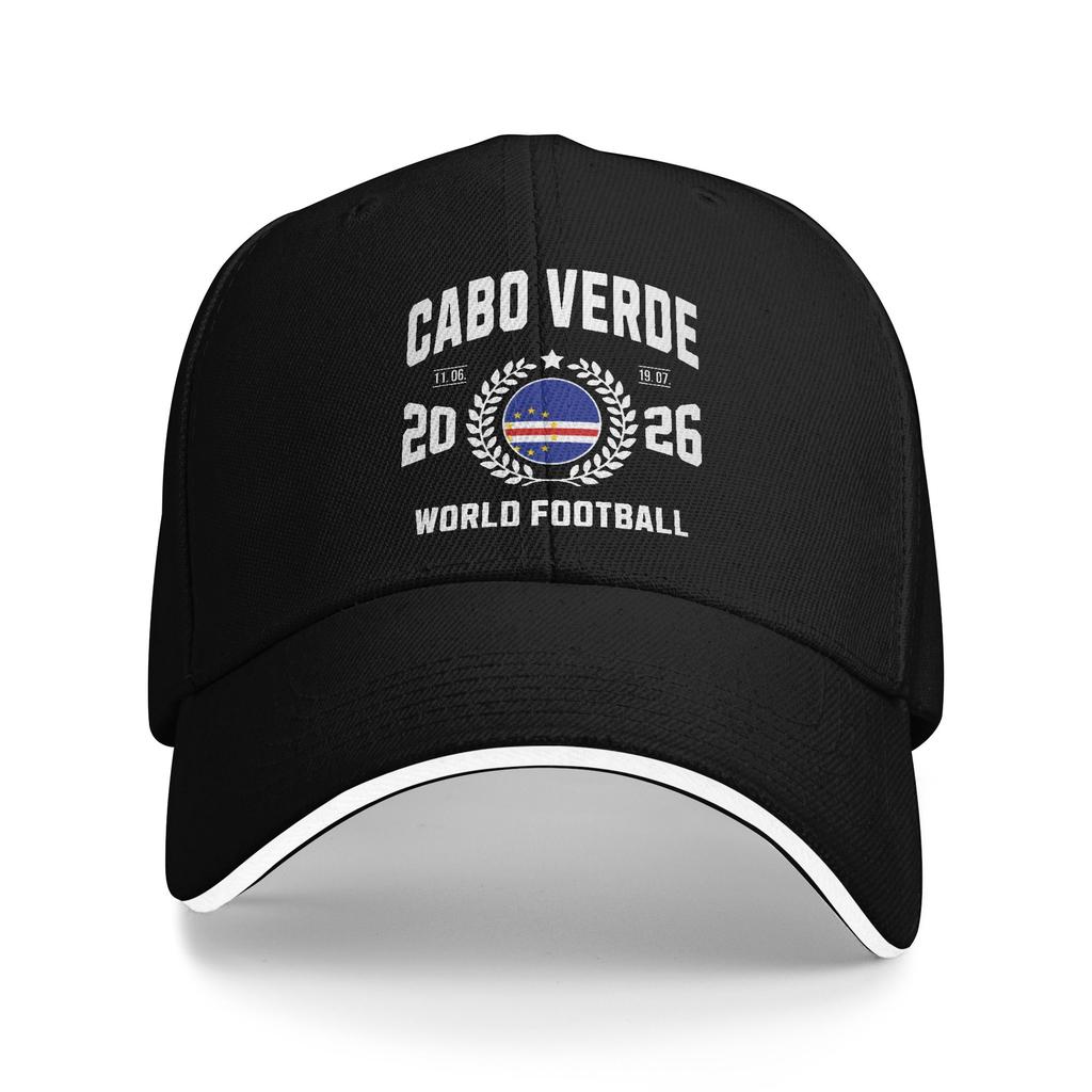 Cape Verde Flag Football Fan 2026 Sandwich Baseball Caps Popular Supporter Unisex Style Polyester Headwear Sports Gift Hats