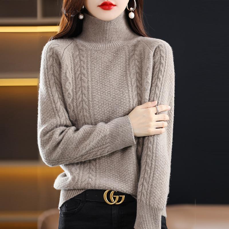 Женский кашемировый свитер Qinghe кашемир 30% кашемир 70% шерсть осенне-зимний кашемировый толстый пуловер мягкий и теплый