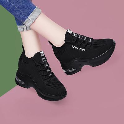 Летняя обувь для женщин, увеличивающая рост, модная универсальная повседневная обувь, танцевальная обувь на мягкой подошве, дышащая женская обувь