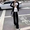 Женский спортивный костюм в корейском стиле с цветовыми блоками: Комплект из худи и спортивных штанов для похудения, повседневный, на весну и осень