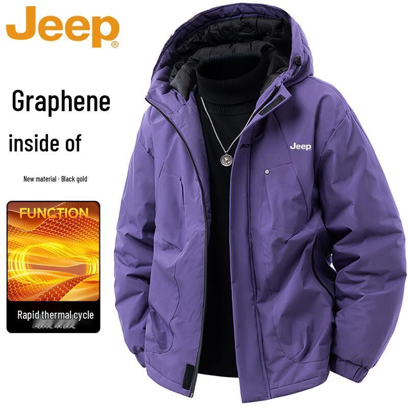 JEEP Men's Hooded Padded Casual Outdoor Jacket