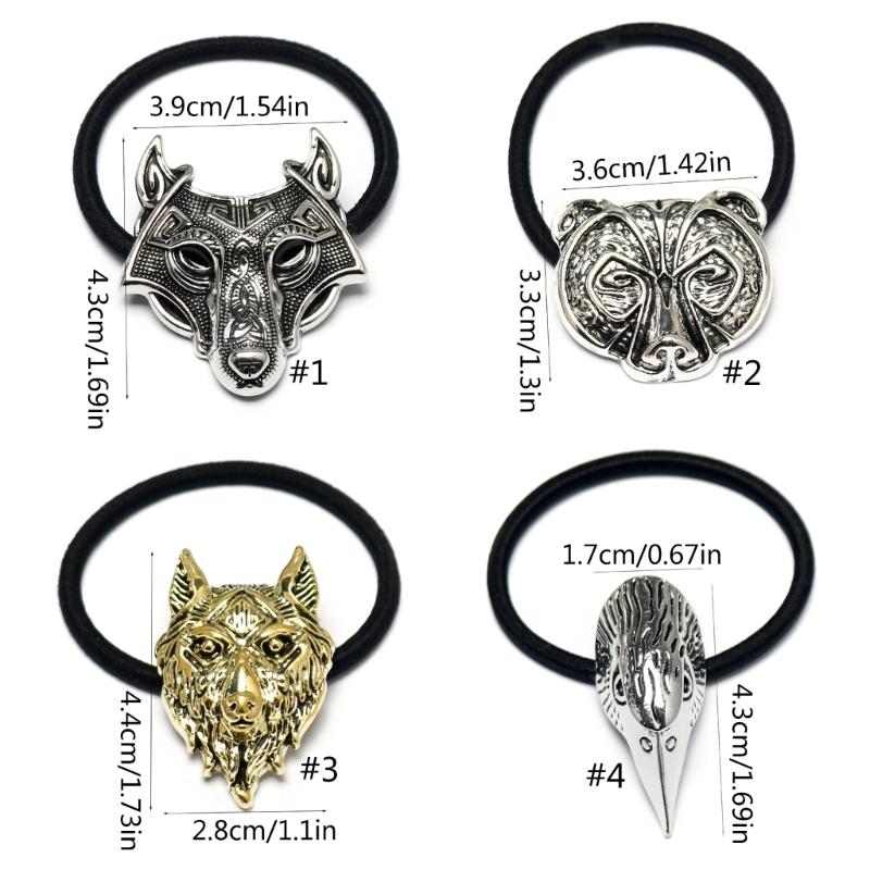 Винтажные резинки для волос с металлическим подвесом в виде животных, резинки для волос, элегантные держатели для хвостиков, украшения для волос