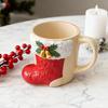 Christmas Coffee Cup Christmas Tree Elk Stocking Gingerbread Man Mug 260ml Dishwasher Microwave Tea Cocoa Cup for Home Office Outdoor Use