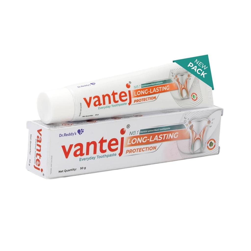 Vantej Toothpaste 50g Pack of 1 Non-Fluoridated Sensitive Teeth Mint Paste for Brighter Smile