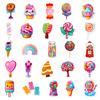 50 Stickers Colorful Candy Lollipop Dessert Personalized Diy Decorative Stickers Waterproof Stickers