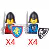 MOC Средневековые Военные Фигурки Строительные Блоки Замок Ополченец Солдат Дракон Готический Рыцарь Шлемы Мечи Щит Кирпичи Игрушки N06
