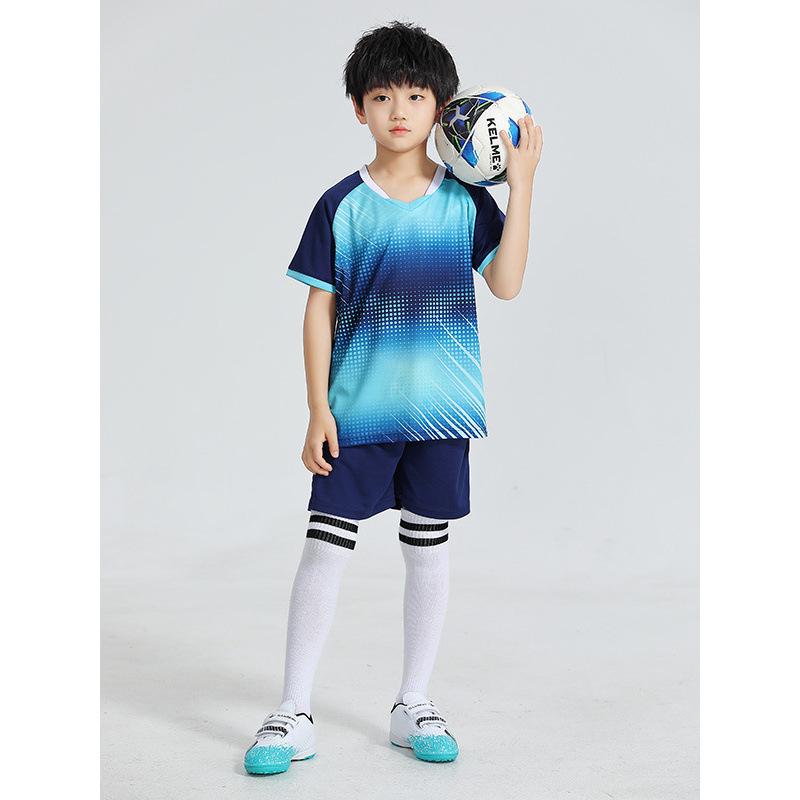 Children'S Football Jersey Set Summer Boys' Badminton Jersey Quick-Drying Primary School Students' Sports Competition Training Clothing