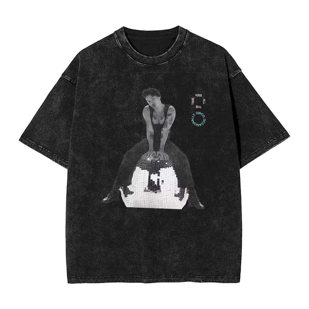 2026 Latest H-Harry S-Styles Fan Men Women T Shirt Washed Casual Tees Short Sleeve Crewneck T-Shirt Cotton Adult Clothes Summer