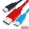 1М/2М Быстрый плетеный кабель Type-C USB для зарядки и передачи данных, многоцветный