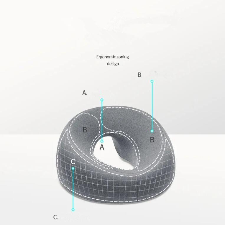 Soft Face Down Pillow Ergonomics Lying Down Pillow Memory Foam Breathable Head Rest Support Spa Massage Table Chair Foam Pillow