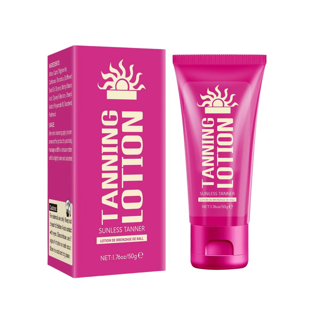 Tanning Cream Waterproof Beach Sunbathing Bronzer Moisturizing Skin Firming Bronzer Body Lotion.