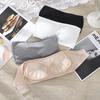 Summer 2024 Strapless Bandeau Solid Color Anti-Exposure Bra with Fixed Cup