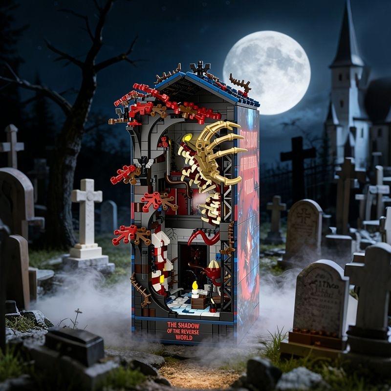 Подставки для книг «Очень странные дела», совместимые с кубиками LEGO, мини-фигурками, строительными блоками, игрушками-пазлами