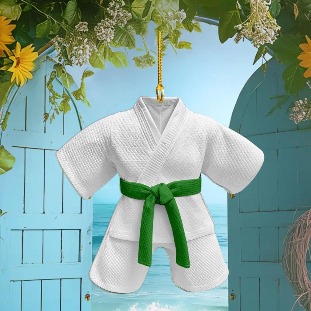 Taekwondo Theme Acrylic Pendant for Car Rearview Mirror