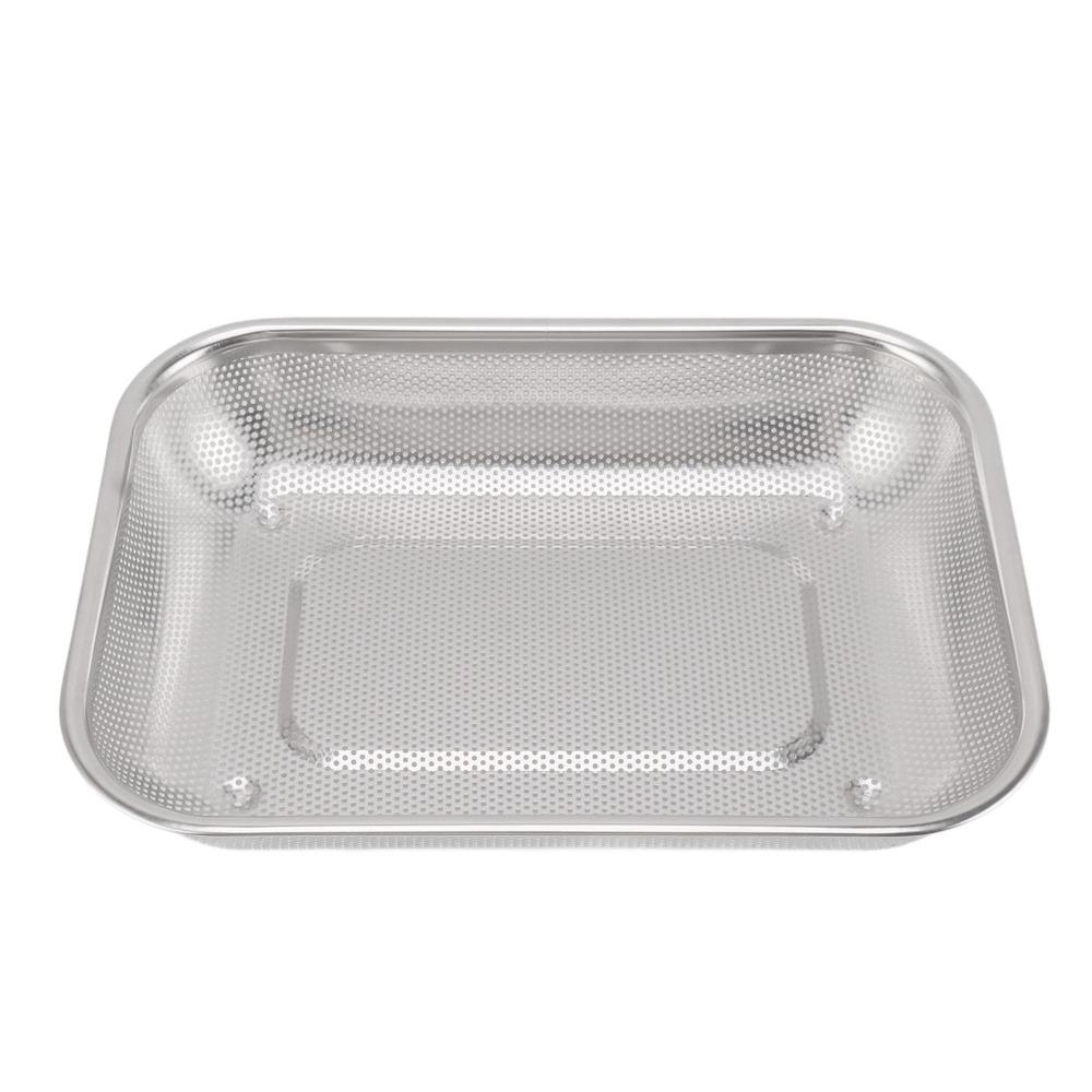 Stainless Steel Rectangular Strainer Basket Kitchen Strainer Colander Home Kitchen Use