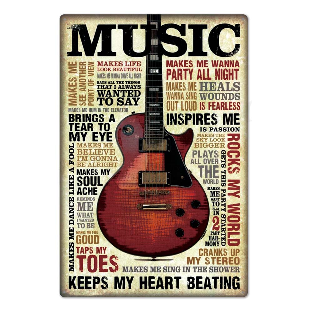 Оловянная вывеска в стиле рок-н-ролл, винтажная металлическая табличка, металлический винтажный металлический плакат, ретро-рок, Настенный декор для бара, паба, клуба, мужская пещера 20x30