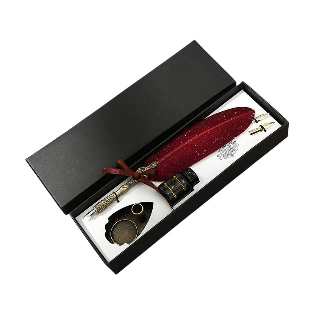 Винтажный набор резных перьевых ручек, блестящий набор перьевых ручек, антикварное каллиграфическое макательное перо