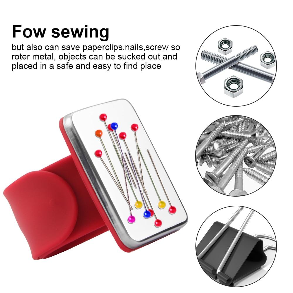 Магнитная подушка для швейных булавок, силиконовая подушечка для иголок на запястье, безопасный браслет, подушка для булавок, подушка для хранения швейных булавок, держатель для булавок на браслете