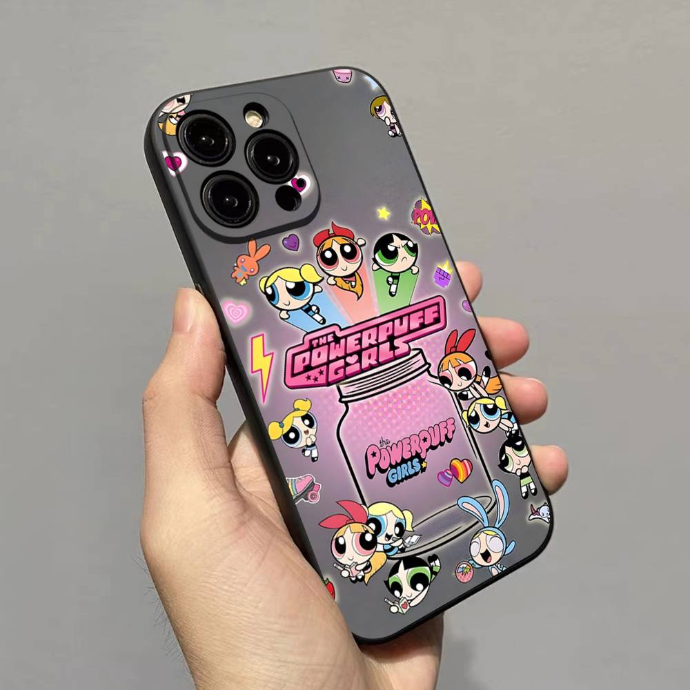 Мягкий чехол-накладка P-Powerpuff-GirlS для IPhone 17 16 Pro Max 15 12 11 16e 13 Mini 14 15 Plus