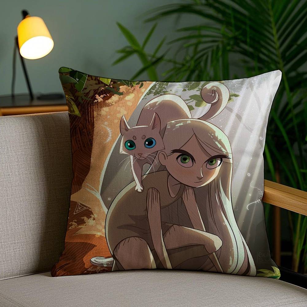The S-Secret of Kells Pillow Case Home Dorm Chair Back Short Plush Double-sided Printing Office Nap Time Cushion Cover