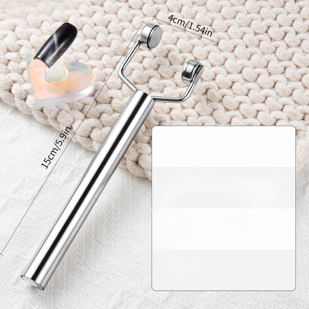 Y-образный маникюрный магнит кошачий глаз, двухсторонний сильный магнит для поглощения клея для ногтей кошачий глаз, большой инструмент для маникюра из камня, поглощающего железо