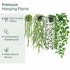 New Persian Fern Leaves Vines Home Room Decor Hanging Artificial Plant Plastic Leaf Grass Wedding Party Wall Balcony Decoration