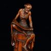 Collection Chinese Vintage Antique Boxwood Carved Arhat Figure Statue Decor Art